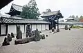 Tofukuji; moderní zahrada s podobnými prvky jako bývaly v tradiční japonské zahradě