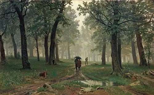 Déšť v dubovém lese 1891