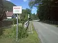 jihozápadní okraj osady u Vlárského průsmyku