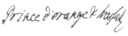 Vilém IV. Oranžský – podpis