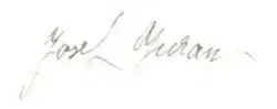 Josef Juran, podpis