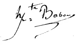Hippolyte Babou – podpis