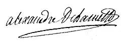 Alexandre de Lameth – podpis