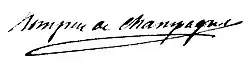 Jean-Baptiste Nompere de Champagny – podpis