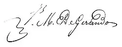 Joseph-Marie de Gérando – podpis