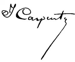 Jules Carpentier – podpis