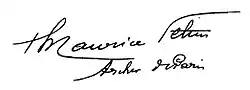 Maurice Feltin – podpis