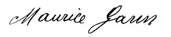 Maurice Garin – podpis
