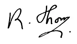 René Thom – podpis