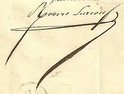 Robert Surcouf – podpis