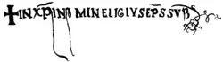 Svatý Eligius – podpis