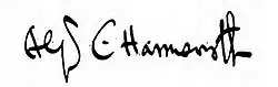 Alfred Harmsworth – podpis