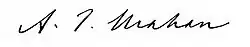 Alfred Thayer Mahan – podpis