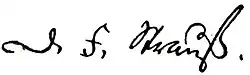 David Friedrich Strauss – podpis