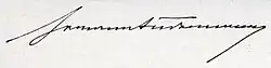 Hermann Sudermann – podpis