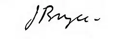 James Bryce, podpis