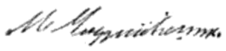 Meyer Guggenheim – podpis