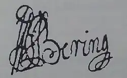 Vitus Bering – podpis