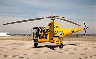 Sikorsky YH-5A v Národním muzeu Letectva Spojených států amerických na Floridě,[ujasnit] původně sloužil na Eglinově letecké základně, březen 1955.