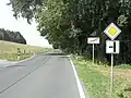 Výjezd z obce Bergov (směr Javorník)