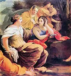 Apollon et les Muses, detail