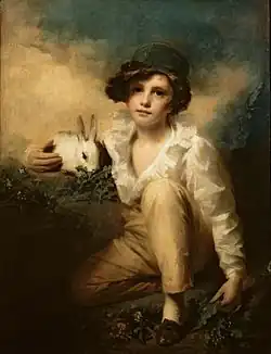 Chlapec s králíčkem, 1814, 101,6 × 78,8 cm, Královská akademie umění v Londýně