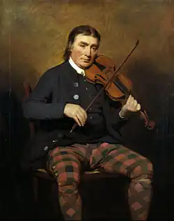 Houslista a skladatel Niel Gow (1727–1807), 1787, 123,2 × 97,8 cm, Skotská národní galerie, Edinburgh