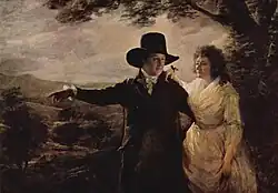 Pán a paní Clerkovi, kolem 1790, 145 × 206 cm, sbírka sira Alfreda Beita