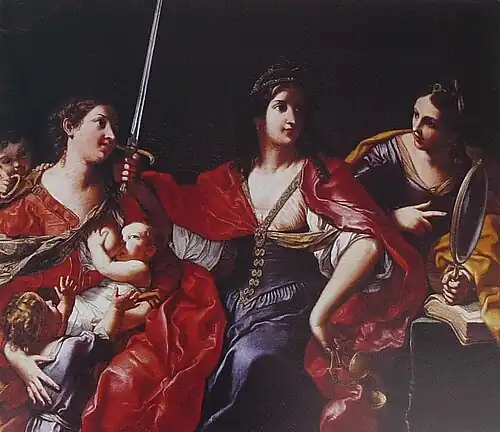 Alegorie spravedlnosti, charity a prozíravosti, 1664