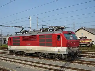 Lokomotiva 350.016 v Břeclavi