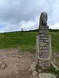V pozadí rozhledna na Králickém Sněžníku