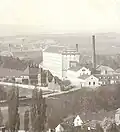 Přádelna W. Sandtera v Ouvalově ulici, stav před rokem 1900.