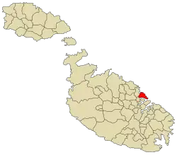 Sliema na mapě