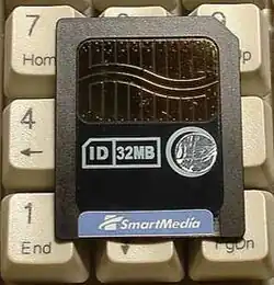 karty SmartMedia v porovnání s klávesnicí