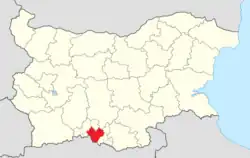 Obština na mapě Bulharska