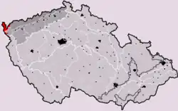 Smrčiny na mapě Česka