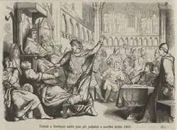 Smrt Tobiáše z Bechyně roku 1307 (Česko-moravská kronika, 1868).png