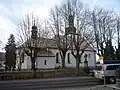 Kostel a socha sv. Jana Nepomuckého
