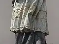 Detail propracovaného řasení oděvu