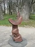 Sedlo na Koňském kopytě s vytepanou říkačkou