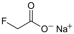 Strukturní vzorec fluoroctanu sodného