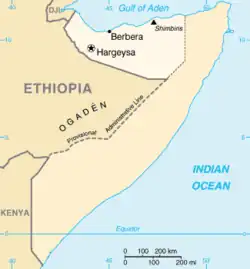 Berbera na mapě