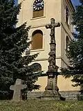 Sopotnice, krucifix s Pannou Marií Bolestnou.JPG