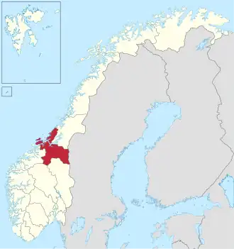 Sør-Trøndelagna mapě Norska
