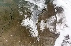 Satelitní snímek NASA 2008