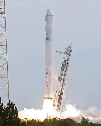 Falcon 9 v1.0 při posledním startu této verze v březnu 2013