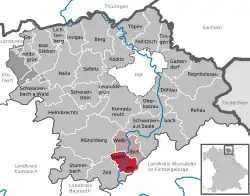 Sparneck na mapě