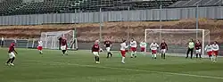 Pohárový zápas mezi pražskou Spartou a Brňankami (v bílé venkovní sadě) ze sezóny 2011/12.