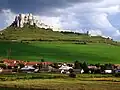 Část města Spišské Podhradie a Spišský hrad