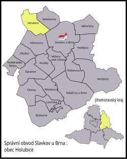 Holubice na mapě
